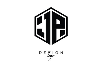 JP Polygon Monogram Logo – Modern Hexagon Shield Emblem for Creative Branding & Identity Design