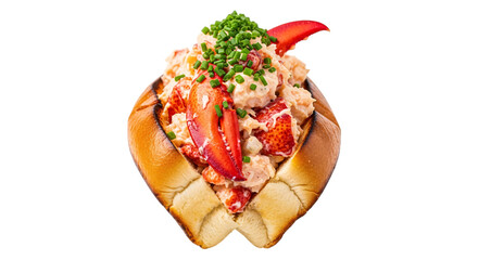 Lobster roll isolated on transparent background