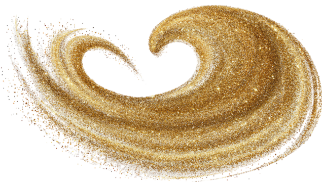 Gold spiral swirl