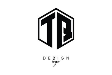Fototapeta premium TQ Polygon Monogram Logo – Modern Hexagon Shield Emblem for Creative Branding & Identity Design