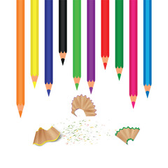 Vector illustration of pencil isolated on white background for kids coloring activity worksheet/workbook.	