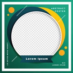 modern circle shape template with image space