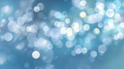 Obraz premium Dreamy bokeh background with soft blue and white circles creates serene and calming atmosphere, perfect for design projects needing touch of elegance and tranquility