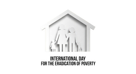 Family togetherness concept for International Day of Eradication of Poverty