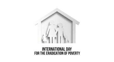 Family togetherness concept for International Day of Eradication of Poverty
