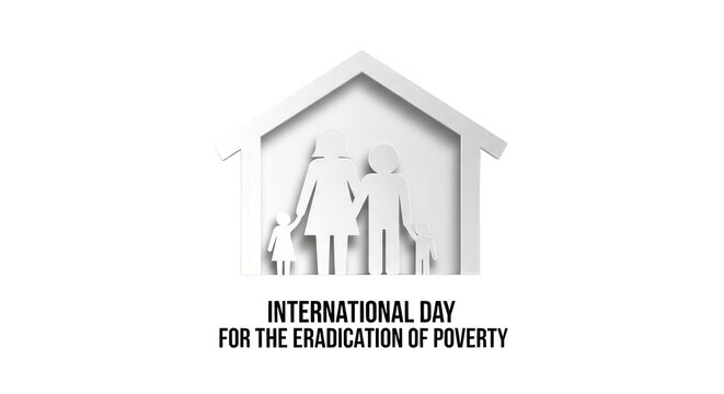 Family togetherness concept for International Day of Eradication of Poverty