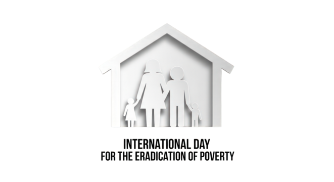Family togetherness concept for International Day of Eradication of Poverty