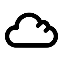 cloud black vector icon with transparent background 