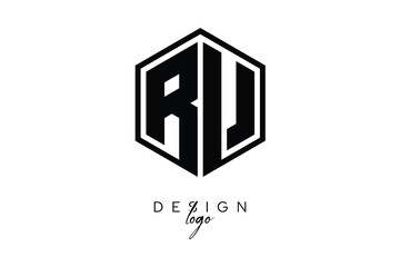 RV Polygon Monogram Logo – Modern Hexagon Shield Emblem for Creative Branding & Identity Design