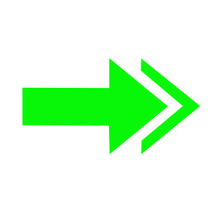 green arrow icon vector illustration on white background	