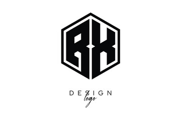 BX Polygon Monogram Logo – Modern Hexagon Shield Emblem for Creative Branding & Identity Design