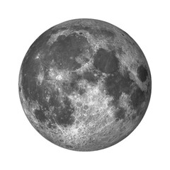 Full Moon with glow,  Elements of this image furnished by NASA , png isolated background.