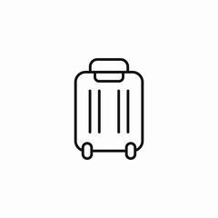 suitcase on wheels icon sign vector