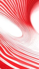 Abstract swirling red and white design