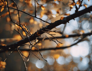 Autumn leaves on the tree
