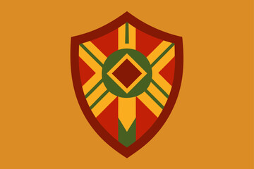 Escudo Painted in Tribal War Colors