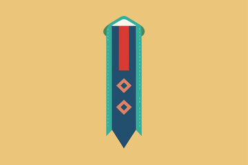 Fabric Bookmark with Embroidered Initials