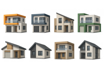 Modern residential architecture: collection of contemporary 3d house designs