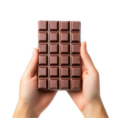 Hands Holding Chocolate Bar transparent background png