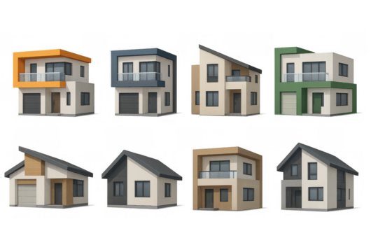 Modern residential architecture: collection of contemporary 3d house designs