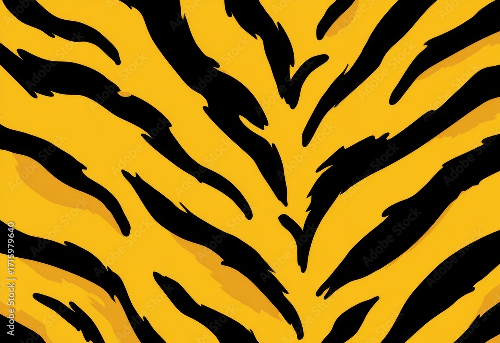 Aufkleber vibrant tiger stripe pattern with bold contrasting colors creating a striking visual effect and dyna