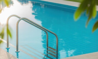 Pool steps and handrails