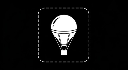 Hot air balloon icon illustration vector graphic