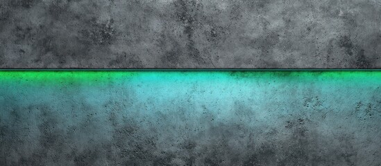 Textured gray surfaces split by green glow