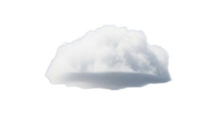 Single cloud illustration for meteorological concept isolated PNG with Transparent Background
