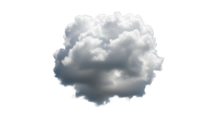 Puffy cloud in sky for meteorological design isolated PNG with Transparent Background