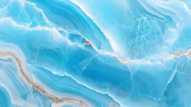 Blue agate gemstone with swirling light blue bands and tan-brown veins.