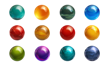 3d game icon of colorful balls with a transparent background.png
