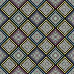 Geometric Ethnic Oriental Ikat Seamless Pattern Traditional Design for Background, Carpet, Wallpaper, Clothing, Wrapping