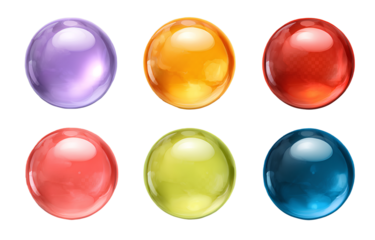 3d game icon of colorful balls with a transparent background.png 