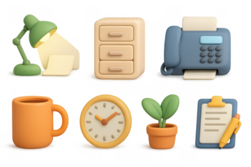 Cozy office essentials in pastel tones for a warm workspace atmosphere