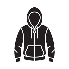 Hoodie zip up fashion wear stylish outfit solid icon design
