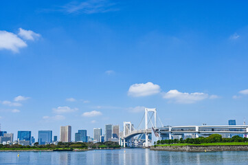 日本東京お台場からの都市風景