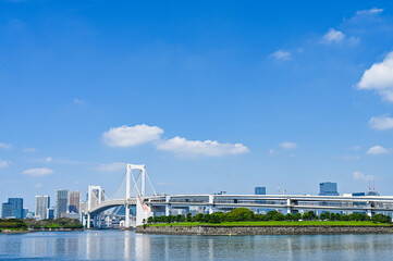 日本東京お台場からの都市風景