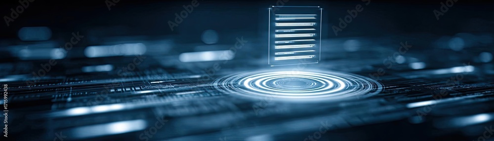 Poster cybersecurity audit checklist over digital circuitry concept. futuristic digital interface with data