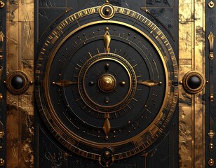 Obraz premium Ornate, circular design on a dark background