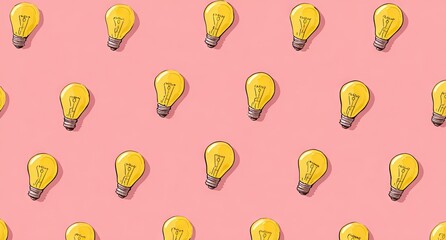 Illuminating Ideas on a Pink Background.