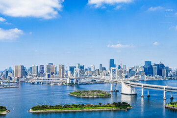 日本東京台場からの都市風景