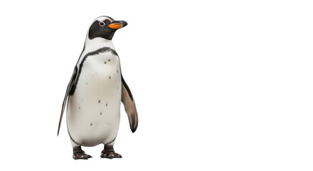 Fototapeta premium Humboldt penguin standing isolated PNG with Transparent Background