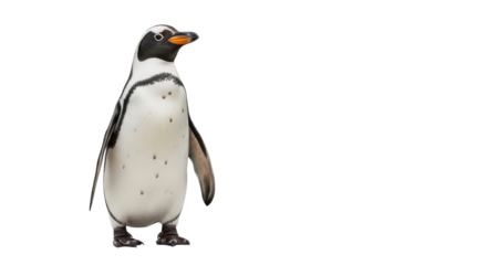 Humboldt penguin standing isolated PNG with Transparent Background