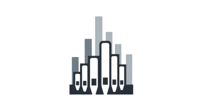 Graphic illustration of pipe organ isolated PNG with Transparent Background