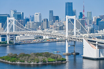 Obraz premium 日本東京台場からの都市風景