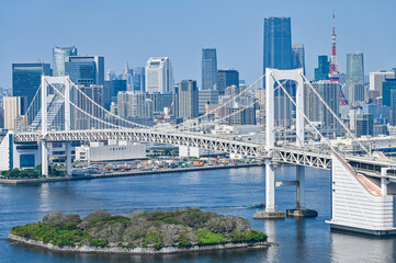 日本東京台場からの都市風景