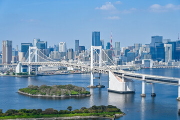 Fototapeta premium 日本東京台場からの都市風景