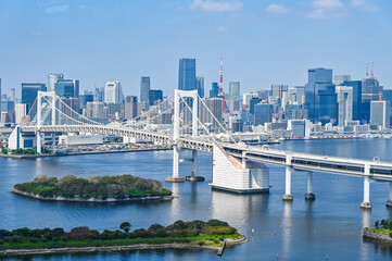 日本東京台場からの都市風景