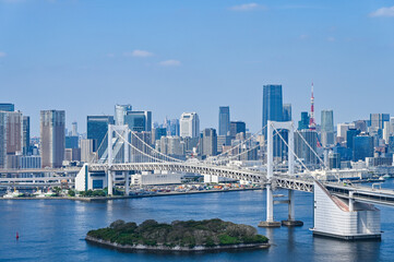 日本東京台場からの都市風景